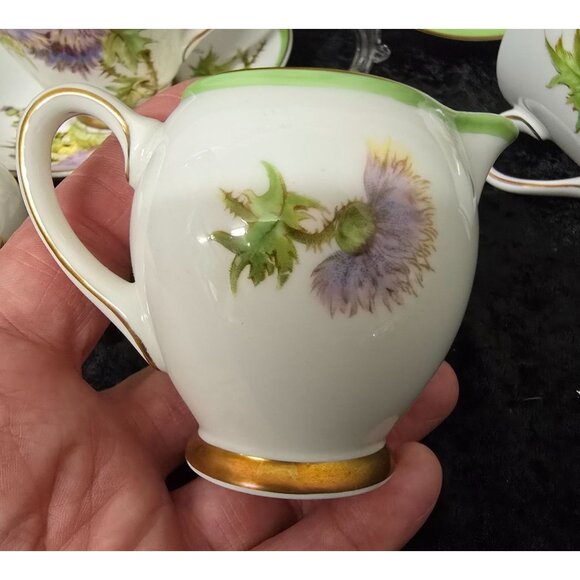 Royal Doulton Glasmis Thistle Tea Set 2 Cups & Saucers, Creamer & Sugar Bowl - Picture 11 of 13